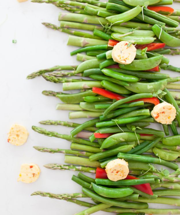  Orange & Roasted Capsicum Butter W. Steamed Greens in the Thermomix | Recipe