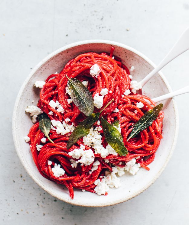 Beetroot & Crispy Sage Pasta in the Thermomix | Recipe