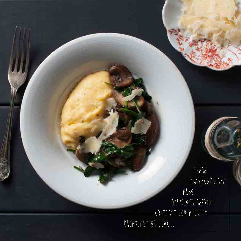 Garlic Mushrooms With Creamy Polenta in the Thermomix | Recipe