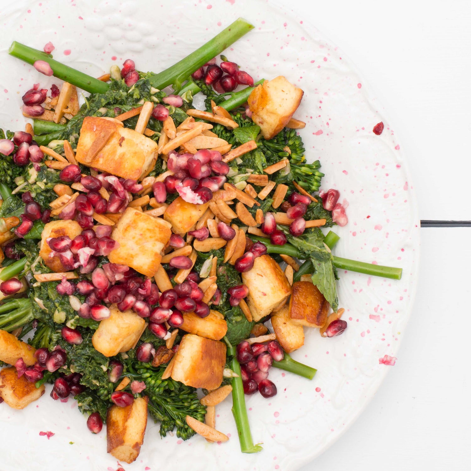 Pomegranate & Kale Salad W. Haloumi in the Thermomix | Recipe