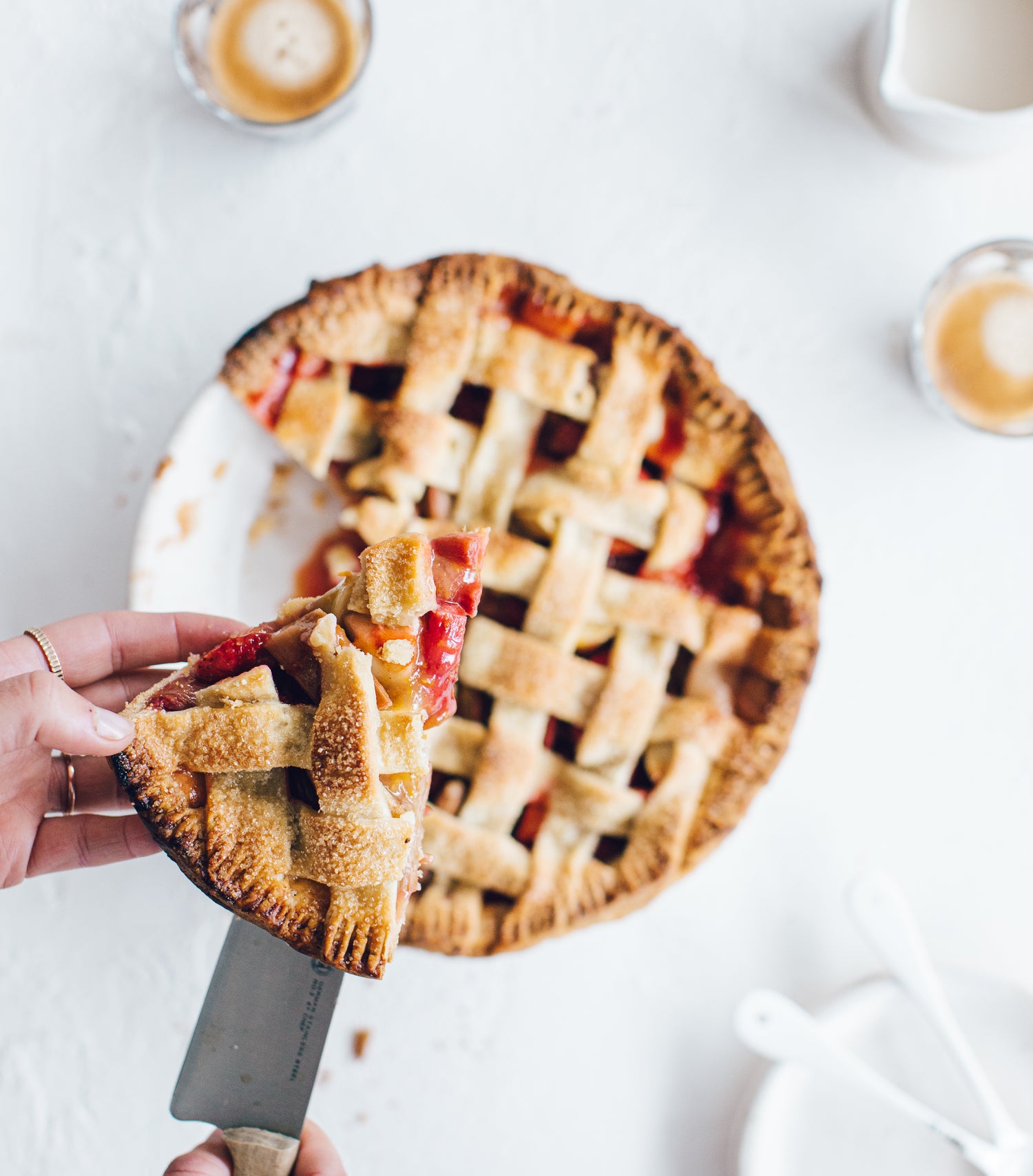 Vegan Rhubarb and Strawberry Pie in the Thermomix | Recipe